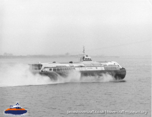 Vosper-Thornycroft VT1 in service -  (credit: The <a href='http://www.hovercraft-museum.org/' target='_blank'>Hovercraft Museum Trust</a>).